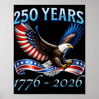 Póster 250 años aniversario americano 250 1776-2026 4º