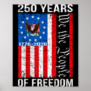 Póster 250 años aniversario americano bandera 250 usa 4