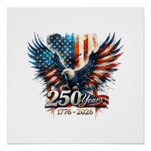 Póster 250 Años Aniversario de América 250º Independencia