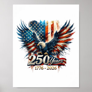 Póster 250 Años Aniversario de América 250º Independencia