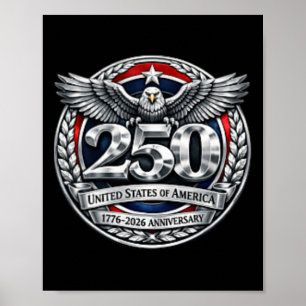 Póster 250 años aniversario de América 250º Independencia