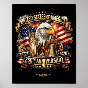 Póster 250 años aniversario de América Aniversario 250º I