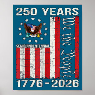 Póster 250 años bandera estadounidense de ee. uu. 4