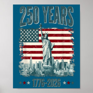 Póster 250 años de independencia aniversario 250 julio25