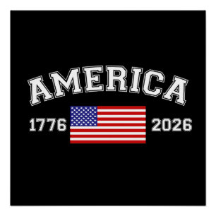 Póster 250 años de independencia de Estados Unidos 1776 2
