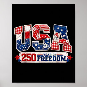 Póster 250 Años de Independencia de Estados Unidos de Amé