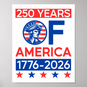 Póster 250 años de la Revolución Estadounidense Semiquinc