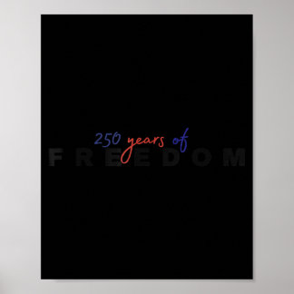 Póster 250 años de libertad 1776-2026 250º aniversario de