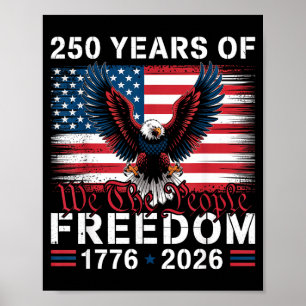 Póster 250 Años De Libertad 1776–2026 Águila Patriótica N