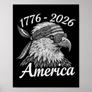 Póster 250 años de libertad 1776 2026 Ld Águila 250 cumpl