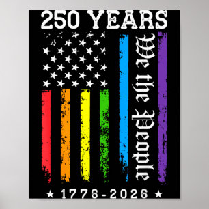 Póster 250 años del aniversario 250 de LGBT estadounidens
