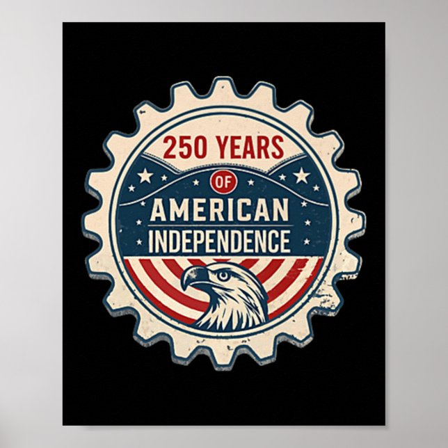Póster 250 años del aniversario de Estados Unidos - 250°  (Frente)