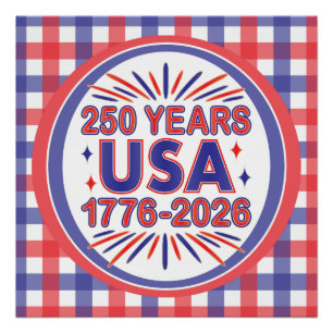 Póster 250 años EE.UU.   1776-2026 Semiquincentenario
