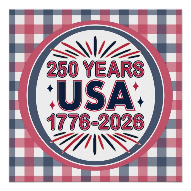 Póster 250 años EE.UU. | 1776-2026 Semiquincentenario (Anverso)