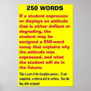 Póster 250 palabras - Personalizado