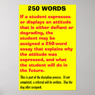 Póster 250 palabras - Personalizado