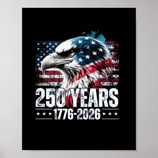 Póster 250th Anniversary United States Birthday Long Slee (Frente)