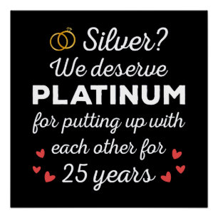 Póster 25 Aniversario Boda I - Pareja Graciosa de Plata