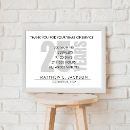 Póster 25 años de jubilación o regalo de agradecimiento a