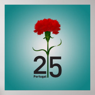 Póster 25 de abril, la Revolución de los Claveles, Portug
