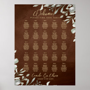 Póster 25 Mesa Rústica Vegetación Marrón GRÁFICO DE CANTI