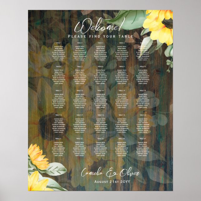 Póster 25 SILLONES DE FOTOGRAFÍA DE MADERA Rústica (Frente)