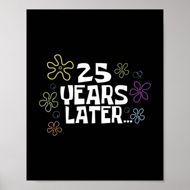 Póster 25 Years Later Card Meme, 25th Birthday, 25th Anni (Frente)