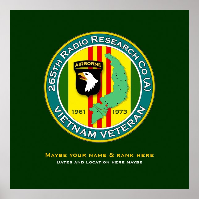 Póster 265ª RRC - ASA Vietnam (Frente)