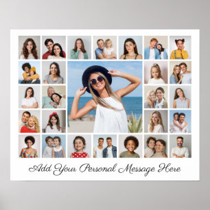 Póster 27 Collage de fotos Añadir tu propio texto