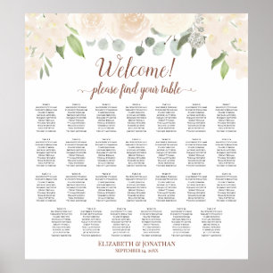 Póster 27 Tabla de asientos de los Rosas del Boho de Cham