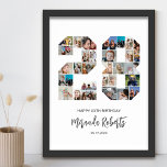 Póster 28.º Collage de fotos número de cumpleaños 28 Pers<br><div class="desc">Celebrar el 28 cumpleaños con este poster de collage de fotos número 28 personalizado. Este regalo de personalizable también es perfecto para el aniversario de los bodas. Es una gran manera de mostrar preciosos recuerdos de tu vida de boda y casada. El poster presenta un collage de fotos que capturan...</div>