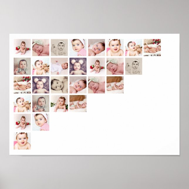 Póster 28 Personalizado de Collage de fotos personalizado (Frente)