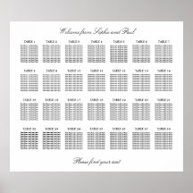 28 Tabla Gráfico de Asientos Minimalista Elegante