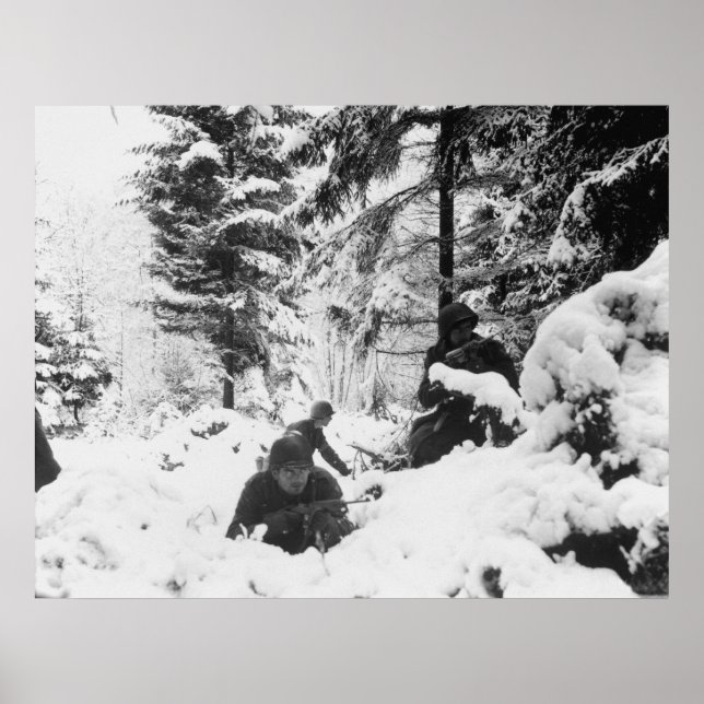 Póster 290.º Regimiento Americano en la Batalla del Grand (Frente)