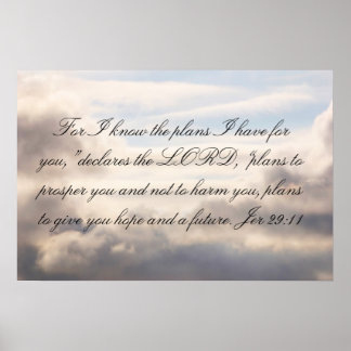 Póster 29:11 jer: Porque conozco los planes