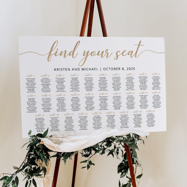 Póster 29 Tablas Encuentra El Plan De La Tabla De Asiento (Subido por el creador)