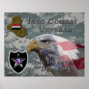 Póster 2.ª Infantería Div Iraq Combat Veteran