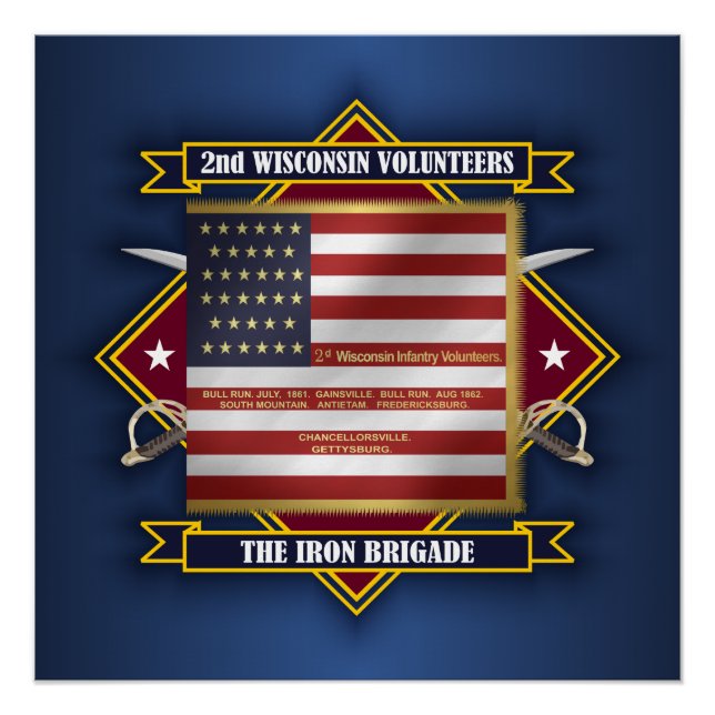 Póster 2.ª Infantería Voluntaria de Wisconsin (Anverso)