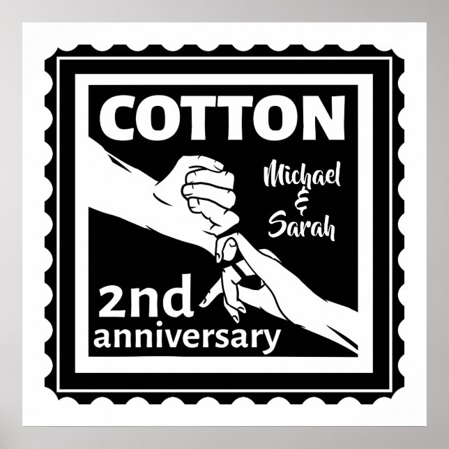 Póster 2.ª pareja de Bodas en la mano (Frente)