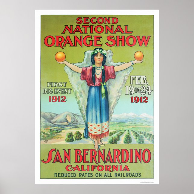 Póster 2.º Espectáculo Nacional de Naranjas 1912 (Frente)