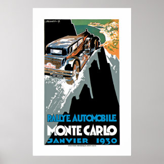 Póster 2.º Gran Premio Automóvil de Montecarlo