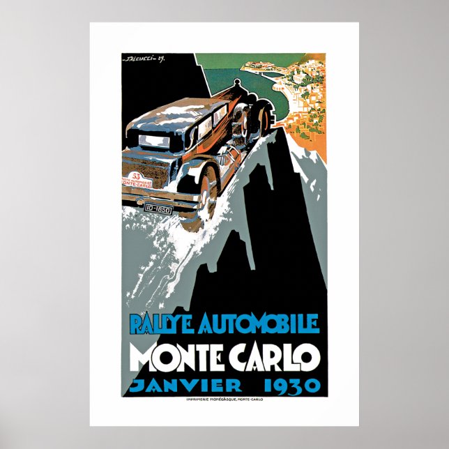 Póster 2.º Gran Premio Automóvil de Montecarlo (Frente)