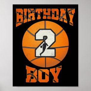 Póster 2.º Nacimiento Niño Baloncesto Segundo Año O