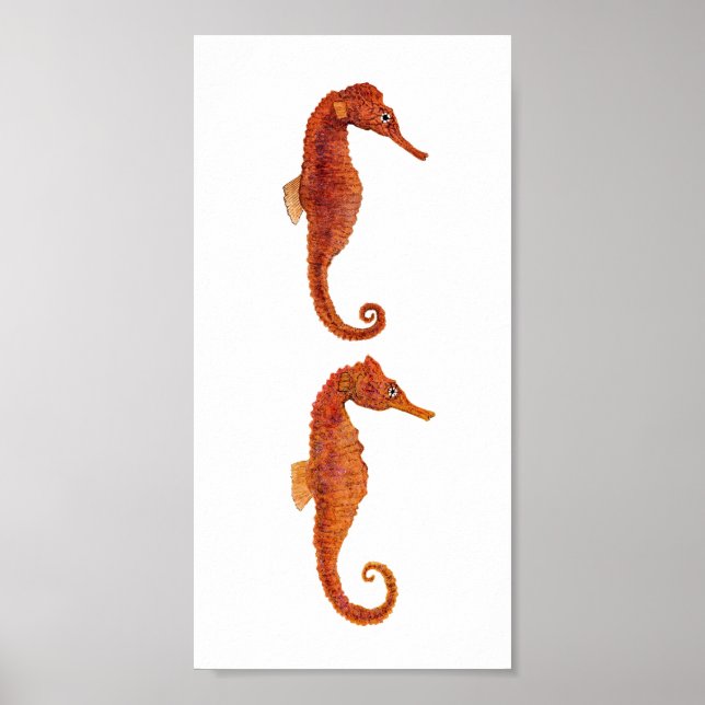 Póster 2 caballitos de mar (Frente)