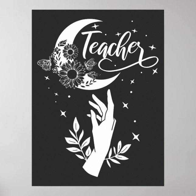 Póster 2- Camisa de profesor Inspirador, profesor Minimal (Frente)