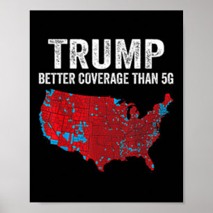 Póster 2 Caras de Trump Mejor Cobertura Que 5 g ¿Puede Es