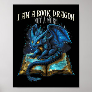 Póster #2 Cita De Folletos Soy Un Dragón De Libros No Un