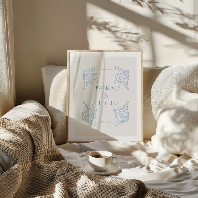 Póster 2 Corintios 12:9 Su Gracia Es Suficiente (Subido por el creador)