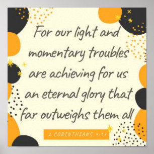 Póster 2 Corintios 4:17 Gloria Eterna