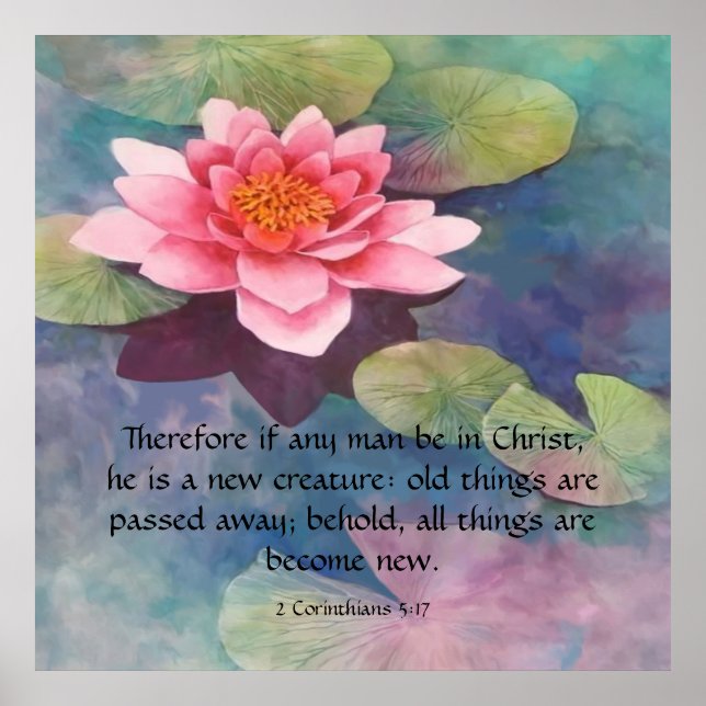 Póster 2 Corintios 5:17 (Frente)